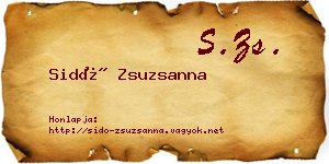Sidó Zsuzsanna névjegykártya
