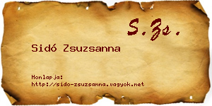 Sidó Zsuzsanna névjegykártya