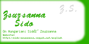 zsuzsanna sido business card